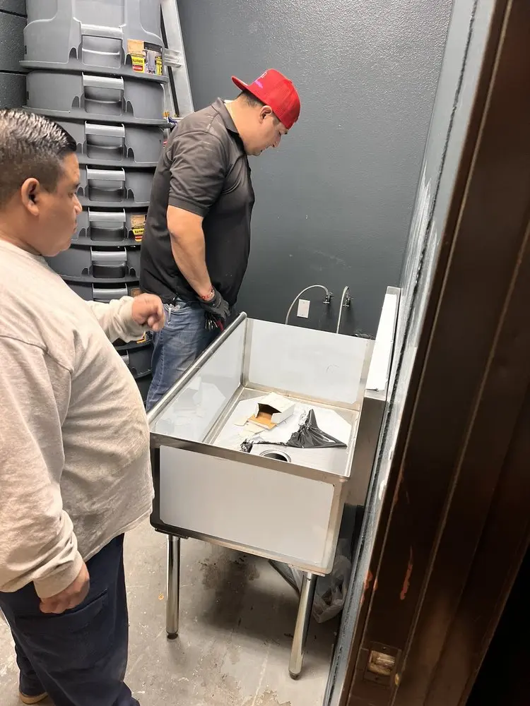 Commercial plumbing and sink installation in North Edison